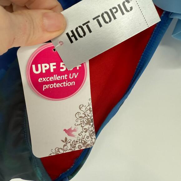 NWT Hot Topic X Disney The Little Mermaid Bikini Bottom Sz XL Blue Ariel Ruffled - Picture 5 of 10